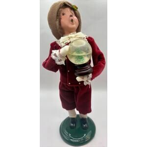 Byers Choice Caroler Boy With Snow Globe #44 of 100 Signed Dated 2006